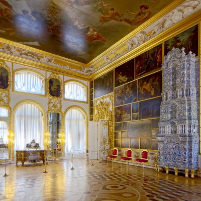 la salle des tableaux dans le palais de catherine